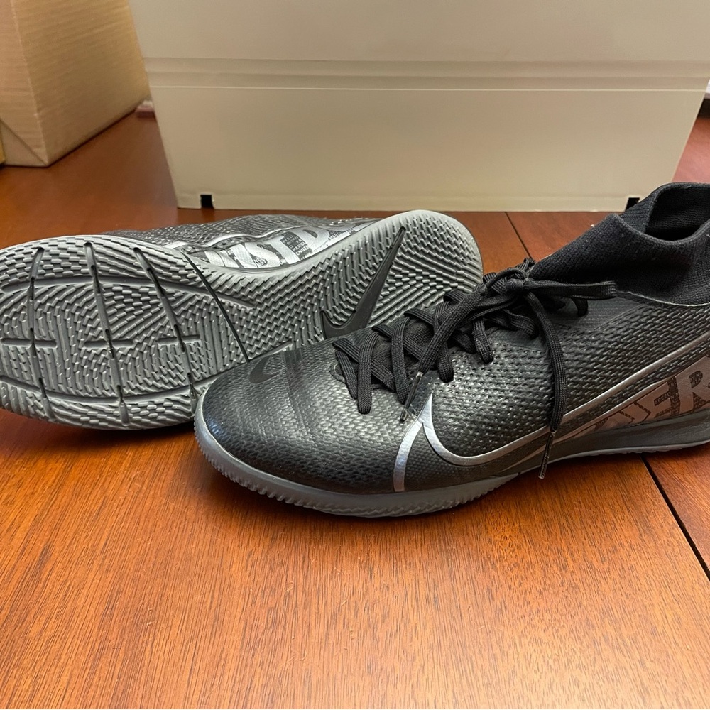 Nike Black and Gray Futsol Shoes